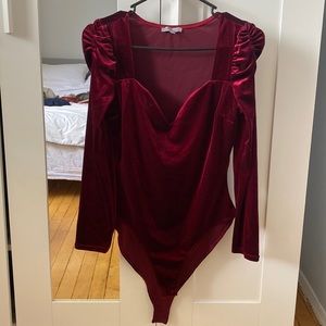 Velvet body suit
